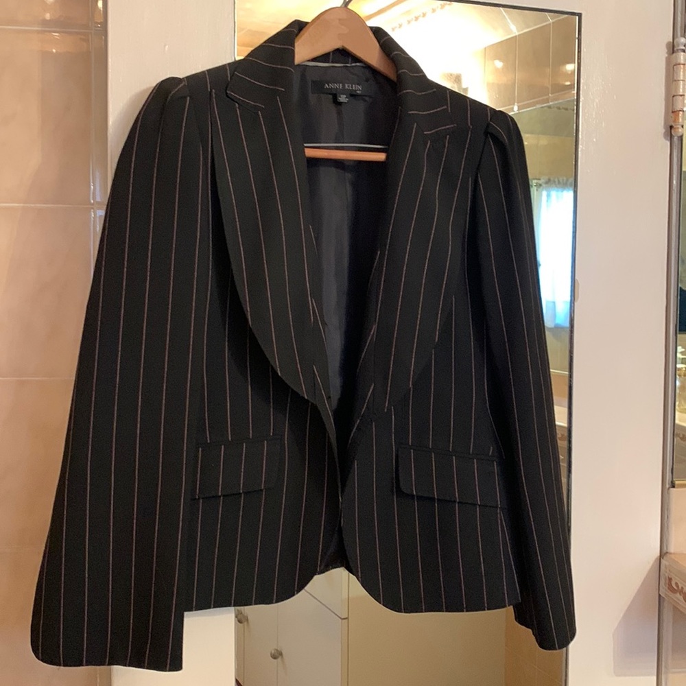 Anne Klein designer black suit